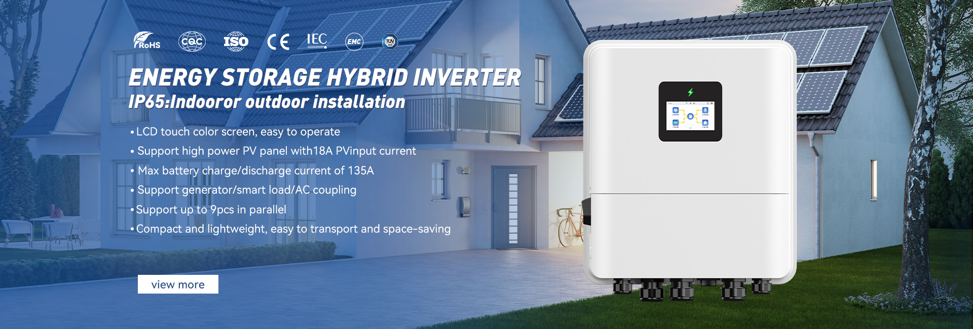 qualité Outre de l'inverseur solaire hybride de grille usine