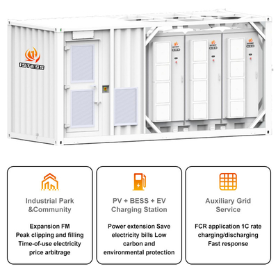 Système de refroidissement par liquide Système de stockage d'énergie Système industriel et commercial BESS Système de batterie de récipient de stockage d'énergie solaire