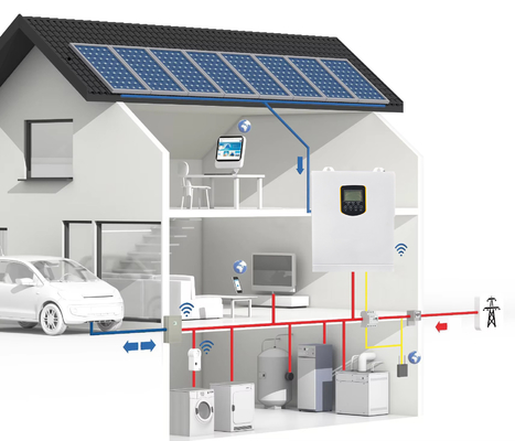 Invertisseur solaire hybride à onde sinusoïdale pure de 24 V 48 V 1,5 kW 3,5 kW avec mode de charge MPPT