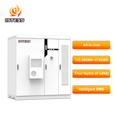 215kwh 230kwh Batterie haute tension Air/refroidissement Système commercial de stockage d'énergie industrielle