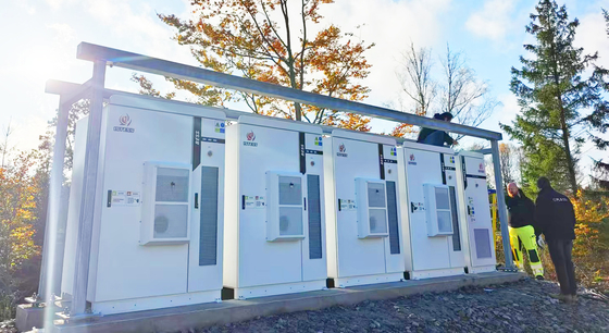 Batteries solaires au lithium contenant 215Kwh pour le stockage d'énergie haute tension dans les applications industrielles et commerciales