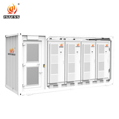 Conception modulaire ESS en conteneur 1MWh Capacité 20 pieds Taille Plage de tension 400-800V pour l'intégration éolienne solaire