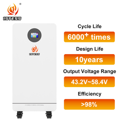 Batterie solaire au lithium de 300Ah 15.36kWh Lifepo4 Batterie mobile 51.2V Système de stockage d'énergie pour la maison -20°C à 55°C