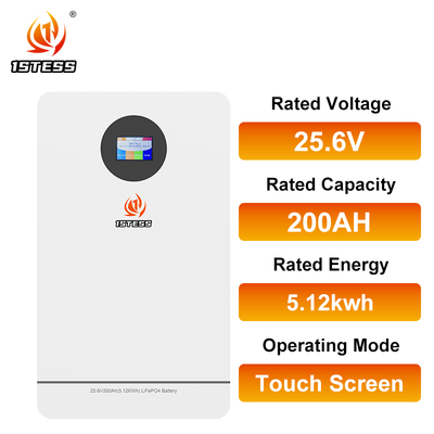 Batterie ESS résidentielle 25,6 V 200 Ah 5,12 kWh avec écran tactile