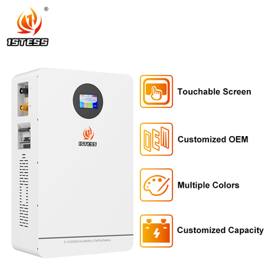 10.24 kWh Stockage d'énergie à domicile 51.2V 200Ah -20°C~60°C