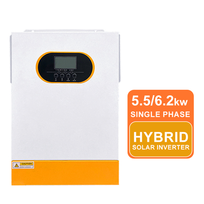 6.2kw 5.5KW 48V Pure Sine Wave Hybrid Inverter solaire avec MPPT haute tension d'entrée batterie au lithium communication RS485