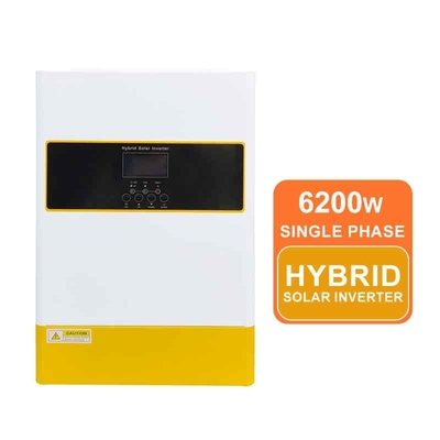 Chargeur solaire MPPT 6.2KW Onduleur hybride Onde sinusoïdale pure 48VDC Monophasé Triphasé Résistant à la poussière