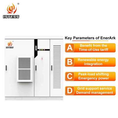 Armoire de stockage d'énergie industrielle LiFePO4 400V 50Hz IP55