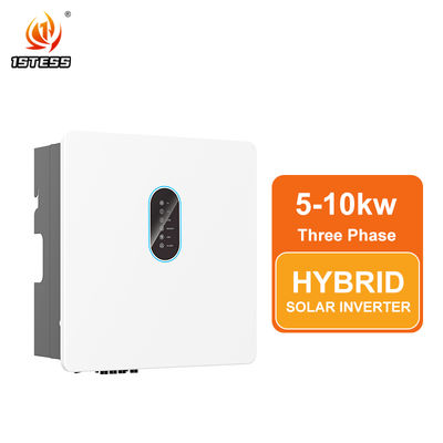 Onduleur solaire hybride à onde sinusoïdale pure triphasé moderne 250V-600V 5kW 6kW 8kW 10kW MPPT fonctionnement sans coupure