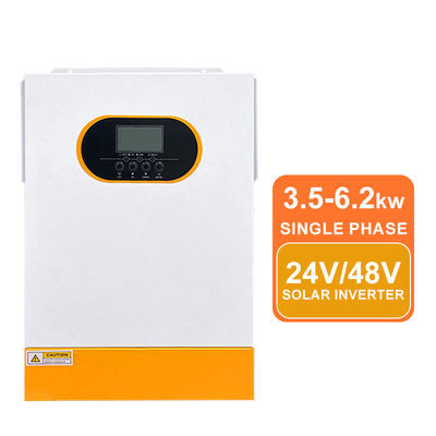 Off Grid Single Phase 3.5kw 5.5kw 6.2kw Inverteur solaire hybride 24V 48V Pure Sine Wave MPPT Charge photovoltaïque