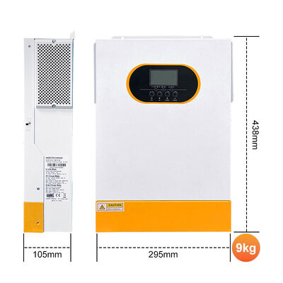 Invertisseur solaire hybride à phase unique hors réseau 24V 48V 3,5kw 5,5kw 6,2kw Pure Sine Wave MPPT RS485 Compatible au lithium