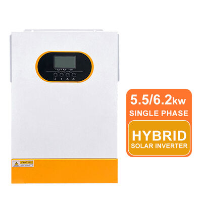 Invertisseur solaire hybride à onde sinusoïdale pure hors réseau 48V 5.5kw 6.2kw Single phase avec 96% de pic PV à l'efficacité de l'inverseur et MPPT