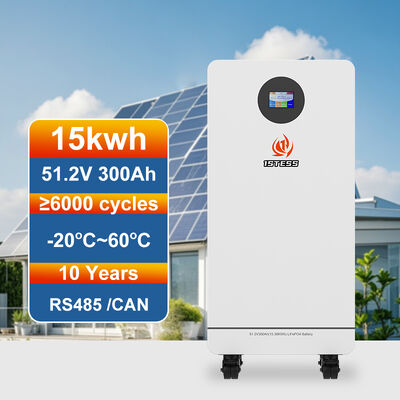 Portable Home Backup Power 300Ah LiFePO4 15.36kWh Touch Screen Overcharge Discharge Protection